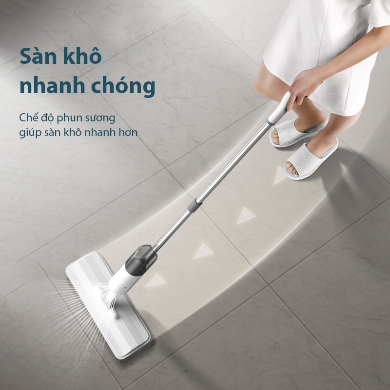 Samono Cây lau nhà phun sương thông minh đầu xoay 360 độ, lau nhà không mệt BCT701/816