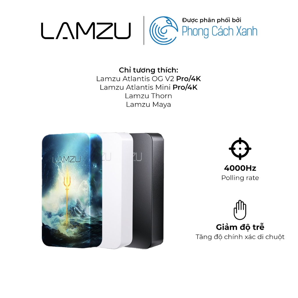 Receiver 4KHz cho chuột Lamzu Atlantis Pro - Chỉ hỗ trợ dòng tương thích 4KHz - Hàng Chính Hãng