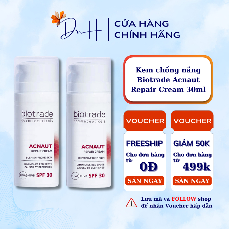 Kem chống nắng Biotrade Acnaut Repair Cream 30ml