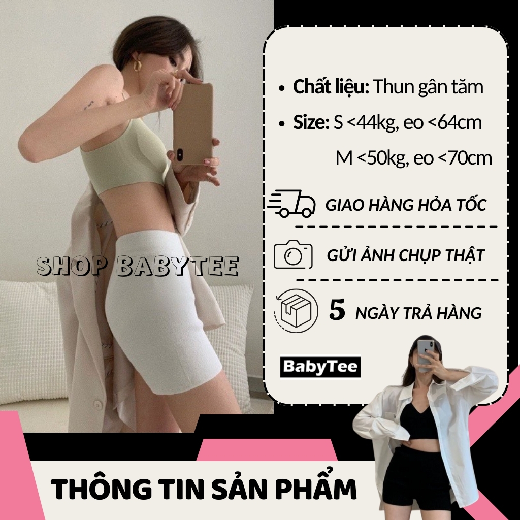 Quần BIKER SHORT Nữ Tập Gym, Yoga BABYTEE, Quần Nâng Mông Siêu Ôm Vải Co Giãn chất gân đẹp
