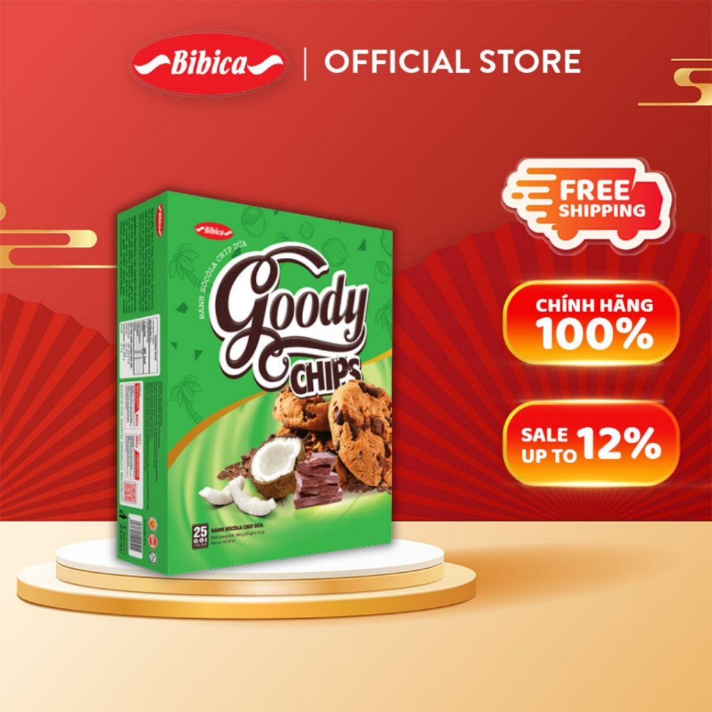 Bánh Goody Chip Dừa Bibica 300g