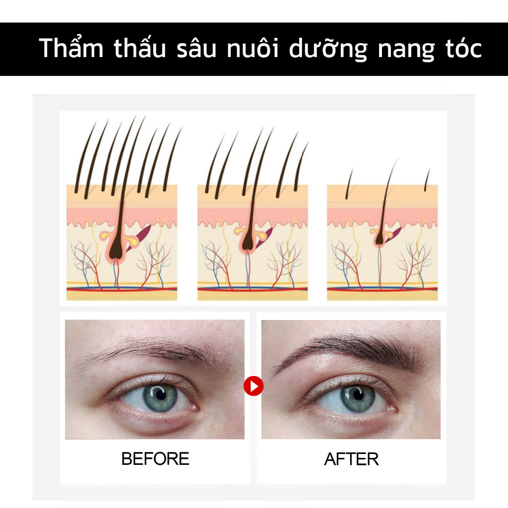 Serum dưỡng mày Tinh chất tăng trưởng lông mày 30ML kích thích mọc lông mi, làm dày lôn Kết quả nhanh chóng