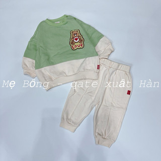 Bộ nỉ bông mỏng vừa Carebear xuất Hàn dư xịn