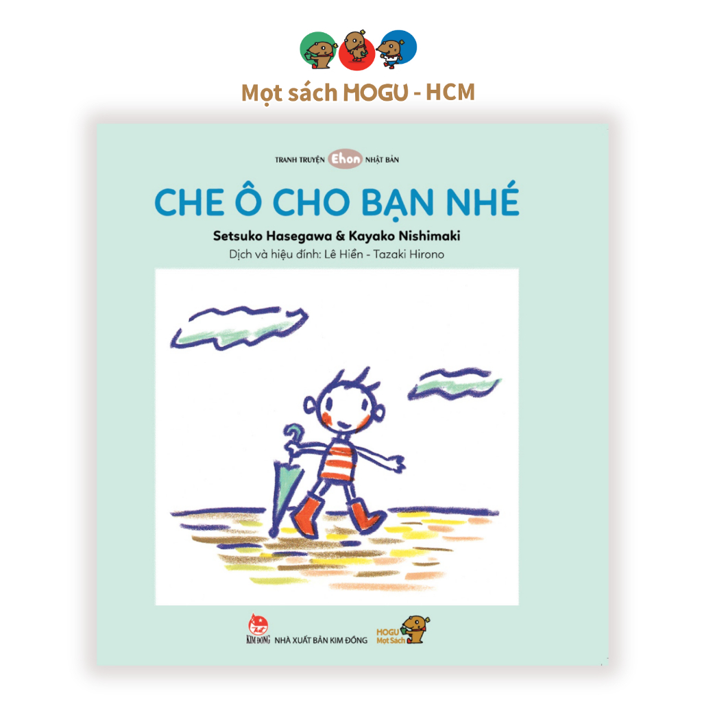 Sách Ehon cho bé 0 3 tuổi - Che ô cho bạn nhé!