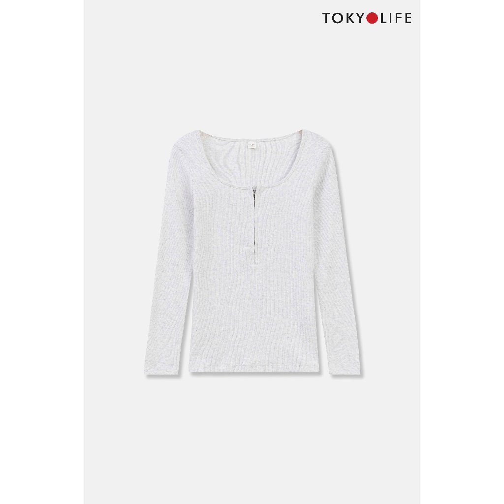 Áo T-Shirt NỮ cổ chữ U dáng ôm TOKYOLIFE C9TSH503N