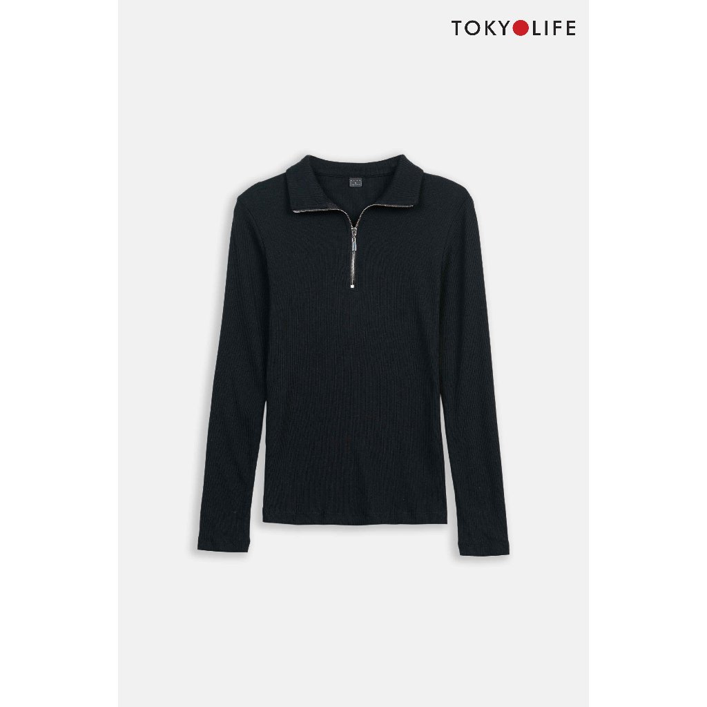 Áo T-Shirt NỮ cổ bẻ dáng ôm TOKYOLIFE C9TSH504N