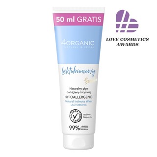 Dung dịch vệ sinh thuần chay 4Organic 250ml bổ sung Lactobionic giúp khử mùi, thoáng mát, sáng hồng cô bé