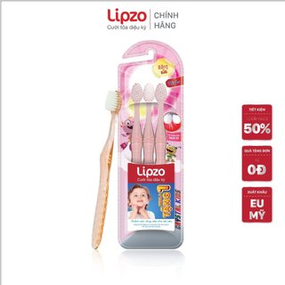  Bàn Chải Đánh Răng Lipzo Crystal Kids Lông Chỉ Tơ Nha Khoa Kháng Khuẩn Bảo Vệ Nướu Dành Cho Trẻ Em Từ 2-5 Tuổi