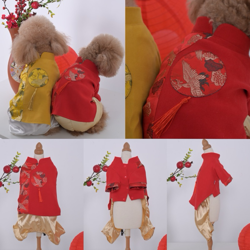Bộ áo dài Tết cho thú cưng