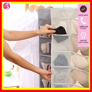 Túi treo vải lưới 2 mặt nhiều ngăn đựng đồ lót đựng tất tiện lợi (MS03)