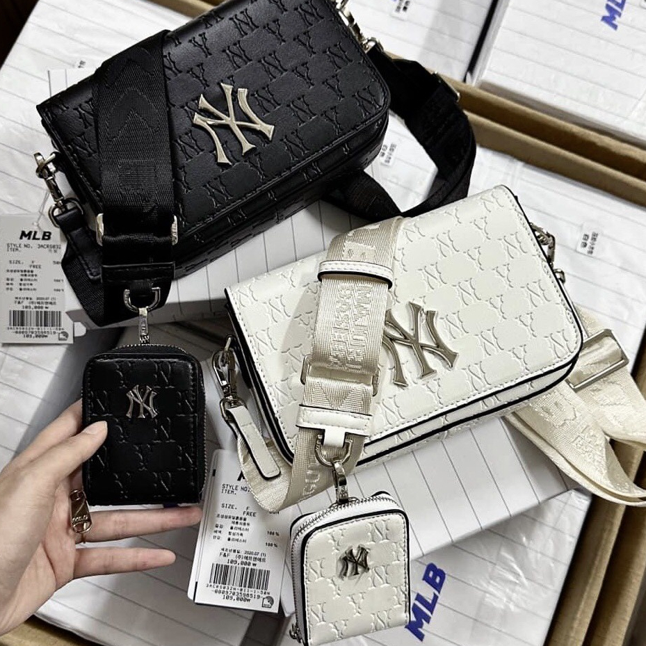 Túi MLB NY full box xuất dư Túi xách nữ MLB dáng hộp full box size 20 - ZENI.STORE