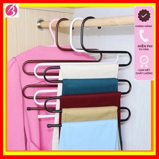 [ 03 cái ] móc treo quần áo 5 tầng đa năng - set 3 móc thép không gỉ treo đồ tiện dụng