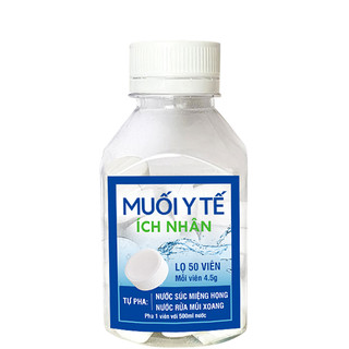 Combo 5 muối y tế ích nhân lọ 50 viên