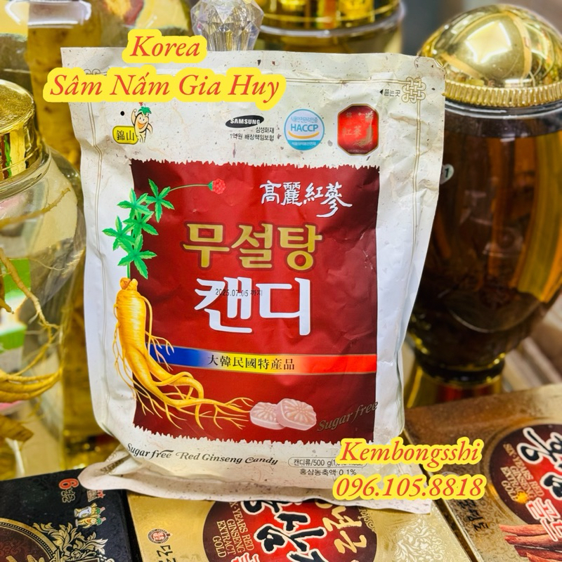 COMBO 2 Gói Kẹo sâm không đường Hàn Quốc 500gr