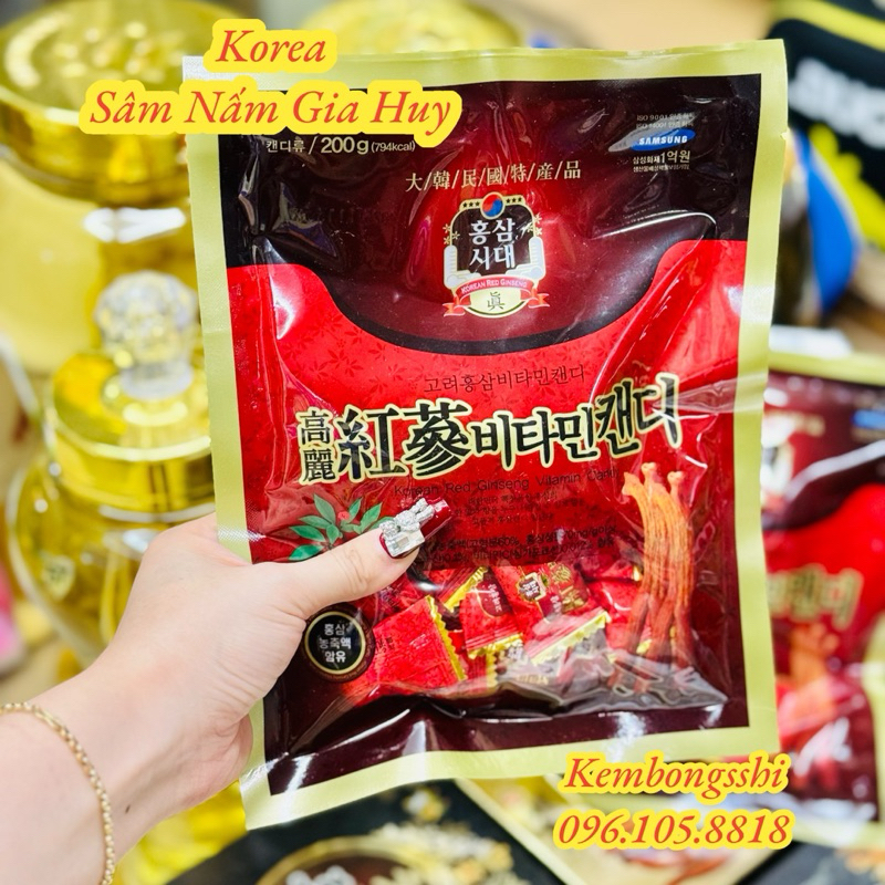 COMBO 10 Gói Kẹo Hồng Sâm 200gr