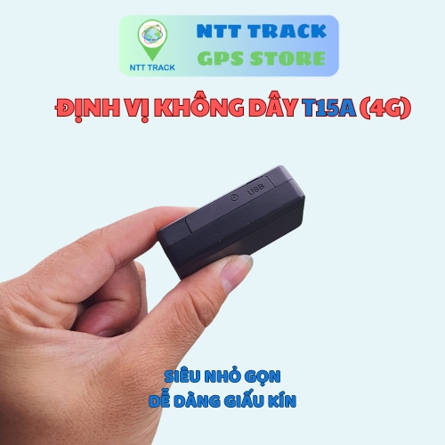 Thiết bị định vị giám sát xe máy ô tô không dây pin 1200 mAh T15A (4G)