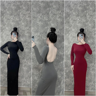 Đầm body tay dài khoét lưng hot