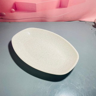 Dĩa Nhựa Melamine Vân Đá Kem