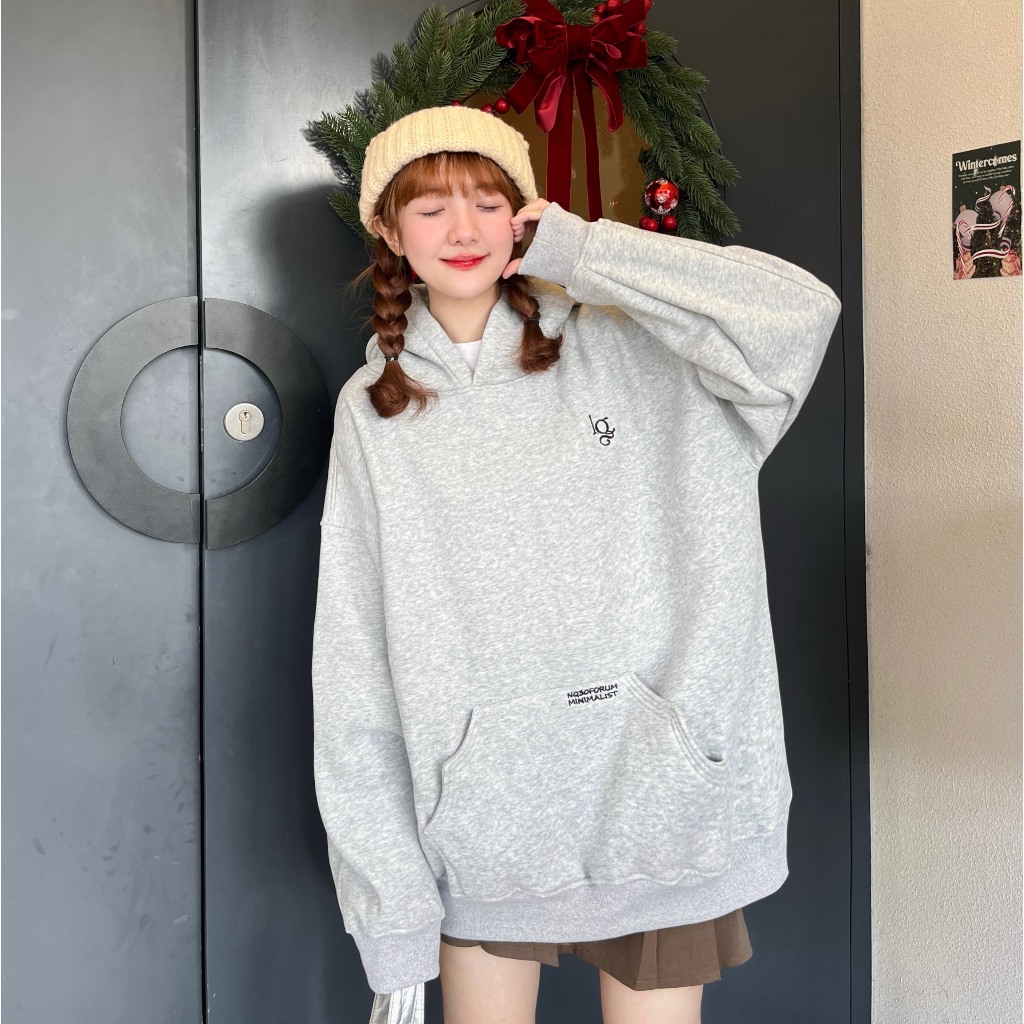 Áo Hoodie Chui Thêu NQ30 AM Form Rộng Nam Nữ Unisex | BigBuy360 - bigbuy360.vn