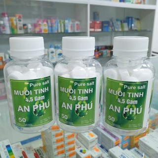 Muối viên An Phú pha 500ml nước súc miệng - lọ 50 viên