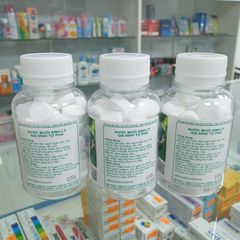 Muối viên An Phú pha 500ml nước súc miệng - lọ 50 viên