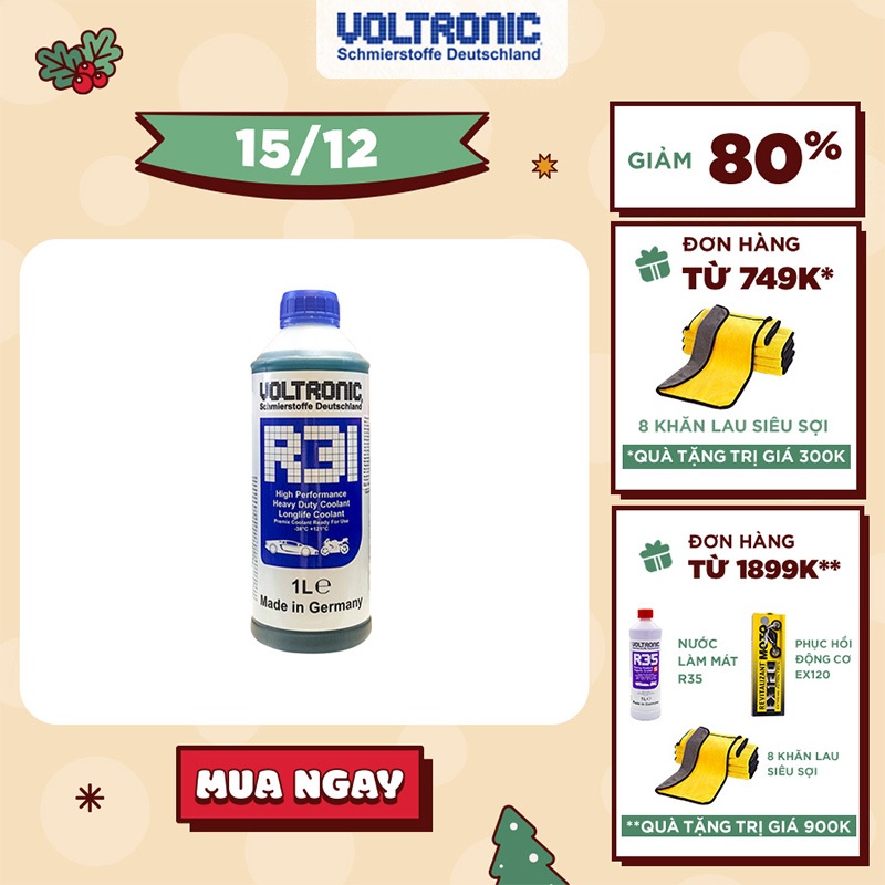Nước làm mát động cơ nhập khẩu Đức VOLTRONIC r31 coolant pha sẵn 1L - made in germany
