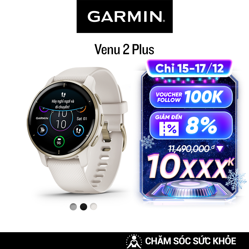 Đồng Hồ Thông Minh Garmin Venu 2 Plus GPS  - Hàng Chính Hãng