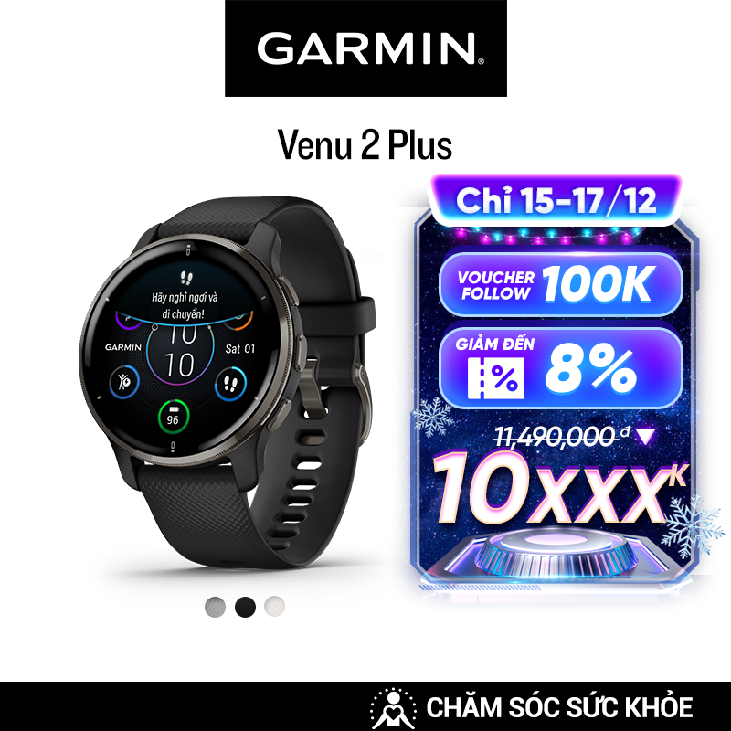 Đồng Hồ Thông Minh Garmin Venu 2 Plus GPS  - Hàng Chính Hãng