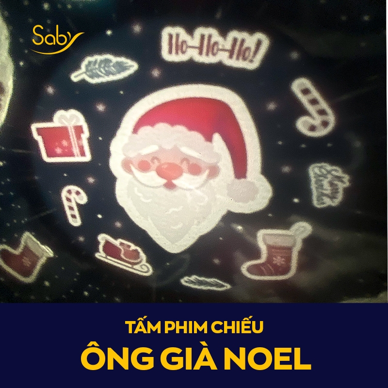 Tấm phim chiếu Ông già Noel, quà tặng giáng sinh noel năm mới hình chiếu cho đèn chiếu sao Saby Dreamz và Saby Stories