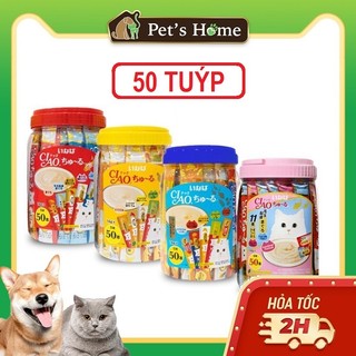 Ciao Churu 50 tuýp - Bánh thưởng dạng sốt mịn cho mèo