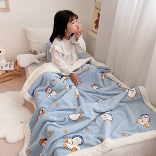 Chăn nhung lông cừu cao cấp mềm nhẹ ấm áp mùa đông cho bé mang đi học ngủ trưa 100x150cm