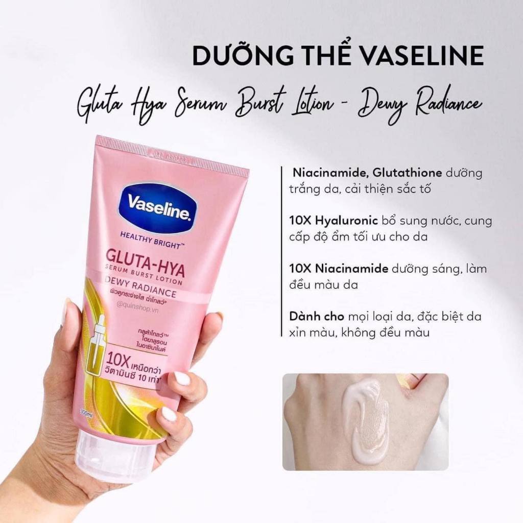 Sữa dưỡng thể Vaseline X10 serum gluata hya 300ml