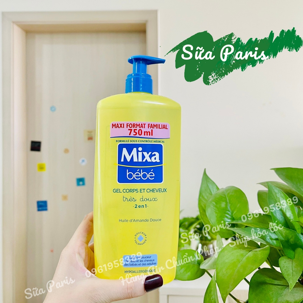 Sữa tắm Mixa bebe sữa tắm gội 2in1 dành cho trẻ từ sơ sinh_Sữa Paris Aderma
