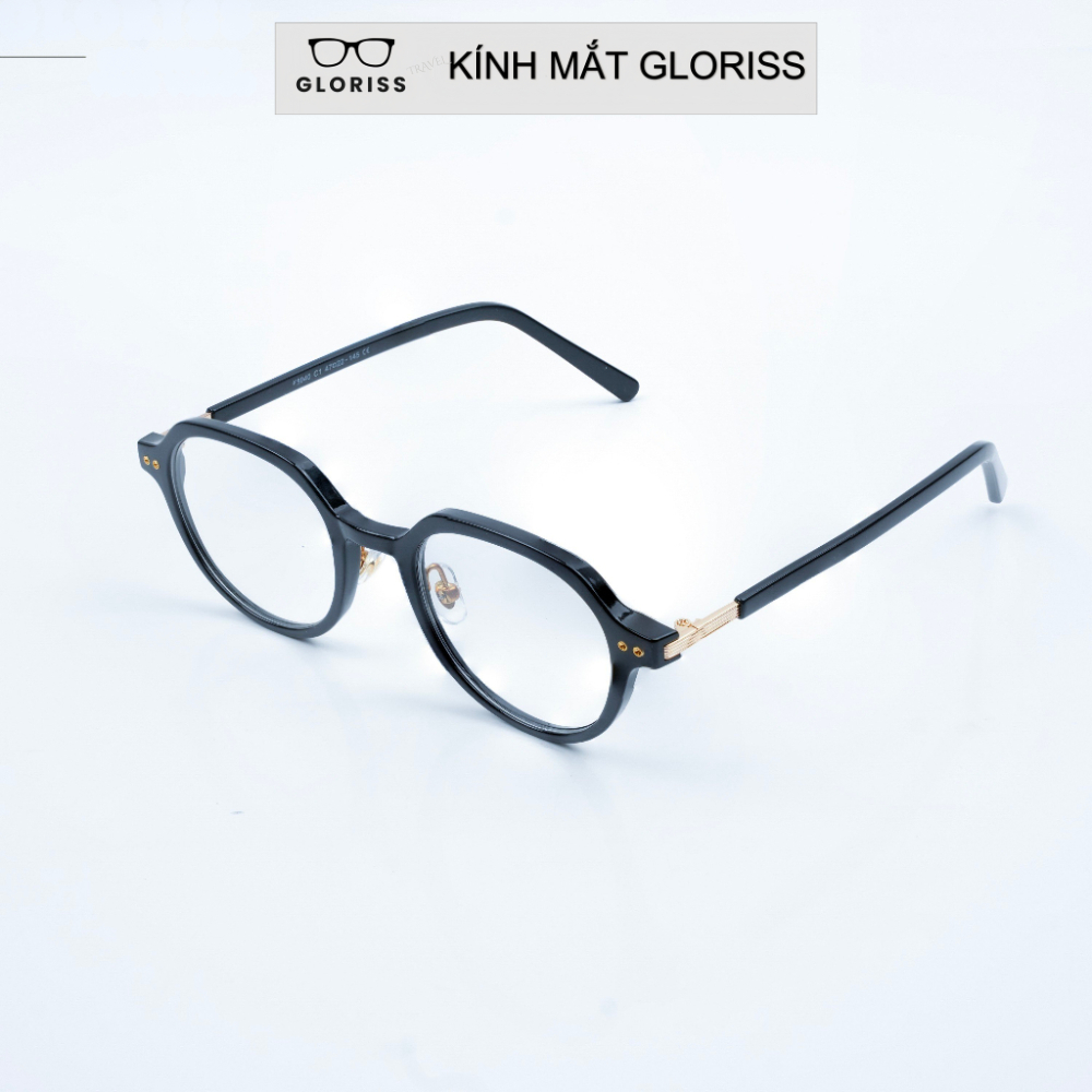 Gọng kính cận nam nữ - GLORISS Oliver K8040 mắt kính 0 độ lọc ánh sáng xanh thay mắt cận viễn loạn thoải