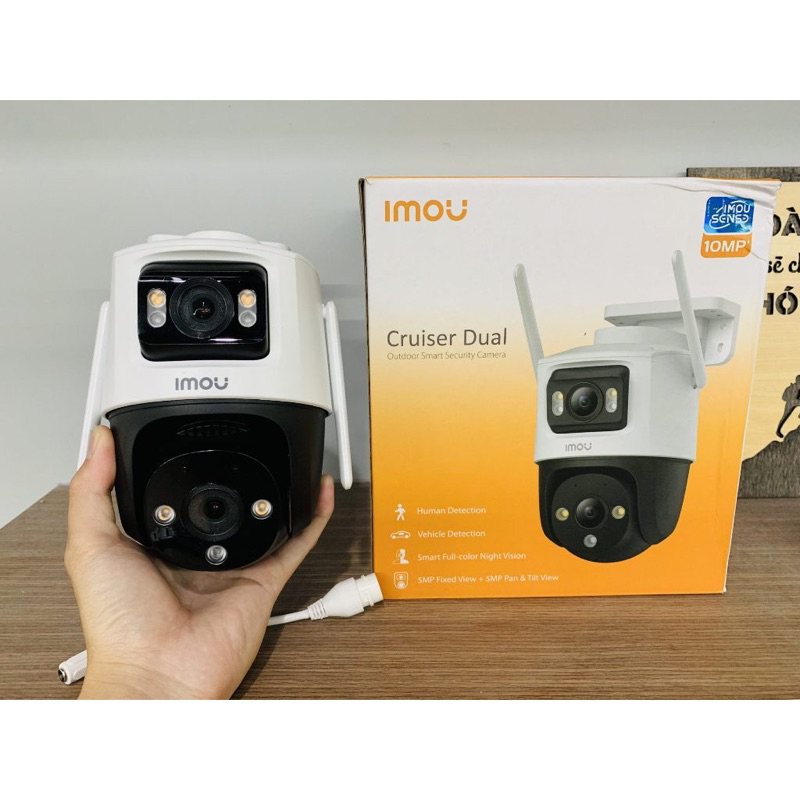 Camera 2 Mắt Kép Ngoài Trời iMOU Cruiser Dual 10MP IPC-S7XP-10M0WED - Bảo hành Chính Hãng 2 Năm