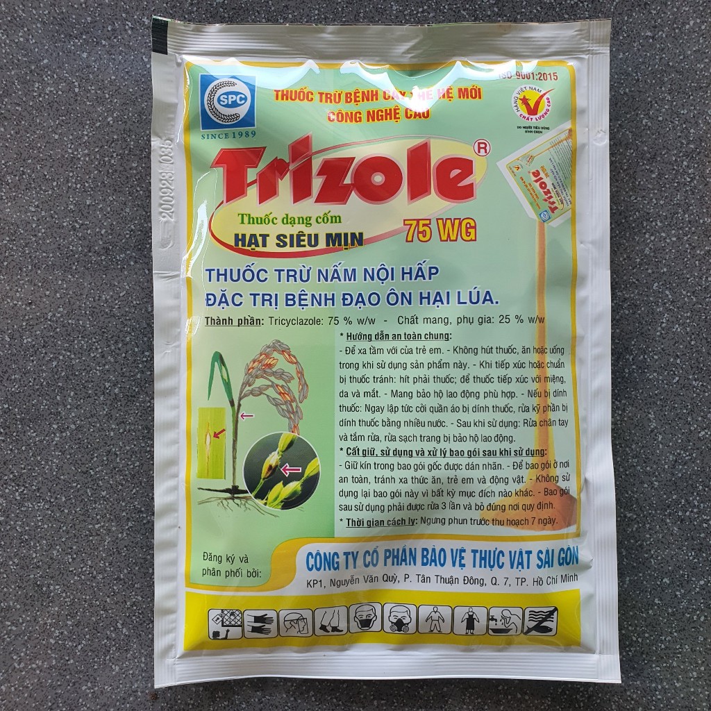 Trừ đạo ôn cổ bông, đạo ôn lá Trizole 75WG 90gr