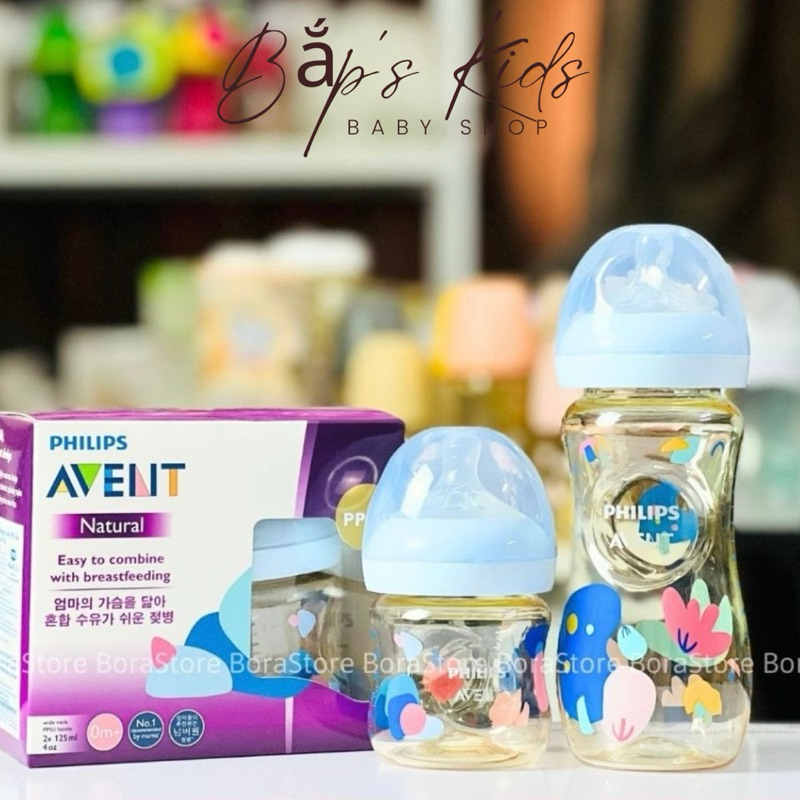 Bình sữa Philips Avent PPSU thiết kế tự nhiên 125ml/260ml