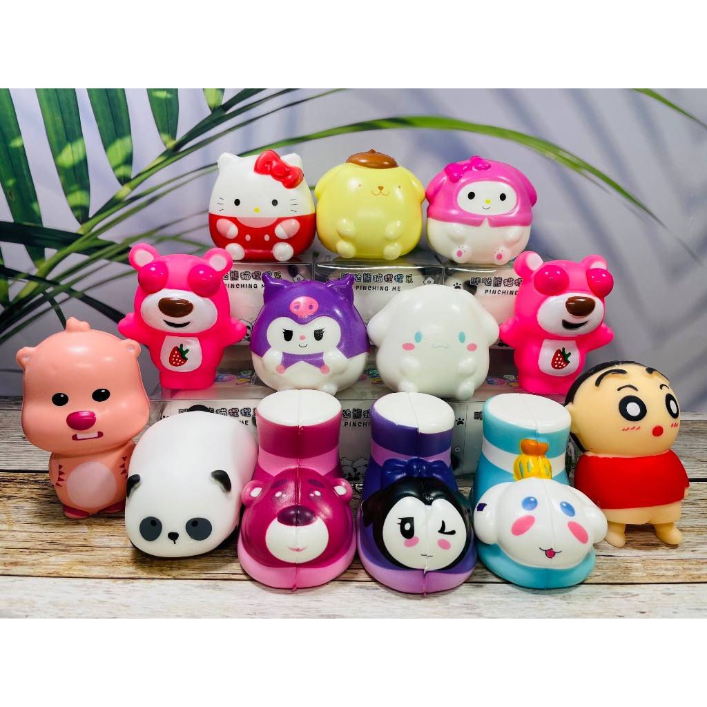 Đồ Chơi Gấu Dâu Squishy, Mochi Sanrio Vui Nhộn, Đồ Chơi Nắn Bóp Tay Đàn Hồi Giảm Căng Thằng Sanrio, Bóp Thú Chu