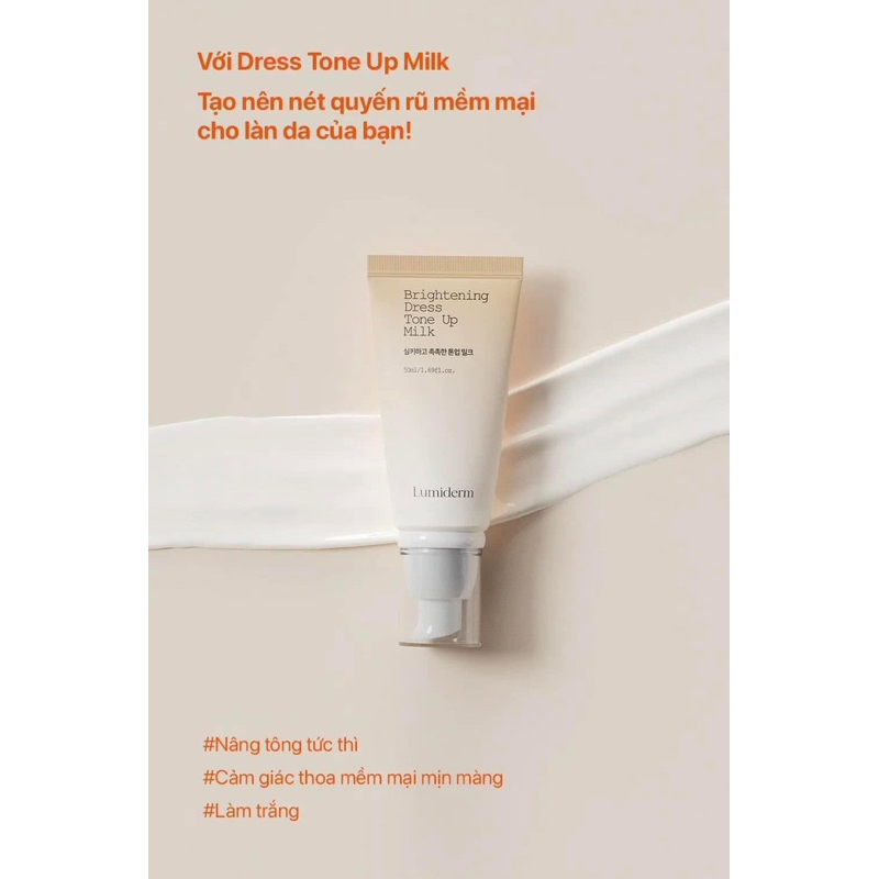 Kem Nâng Tone Lumiderm Brightening Dress Tone Up Milk