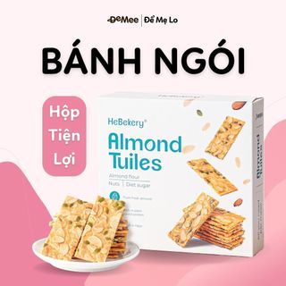   HỘP TIỆN LỢI  Bánh Ngói Hạnh Nhân Siêu Hạt Chuẩn Keto Hebekery - Bánh Ăn Vặt Ăn Kiêng Healthy Cho Mẹ Bầu by Demee 