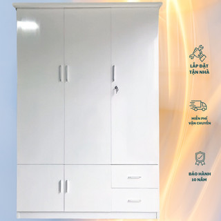 Tủ nhựa đài loan 3 cánh chịu lực tốt bn765 tủ quần áo tiện lợi được chọn màu