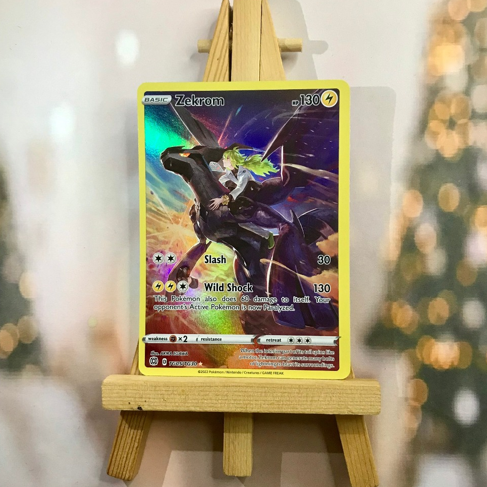 Thẻ hình Pokemon Zekrom TG05/TG30 - Bài lẻ Holo Rare tiếng Anh chính hãng