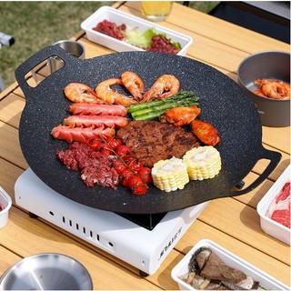 Chảo gang nướng thịt, chảo gang chống dính, chảo đá 34cm hàng đẹp