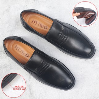 Giày lười nam trung niên da bò xịn xò, khâu đế chắc chắn - HT.NeO