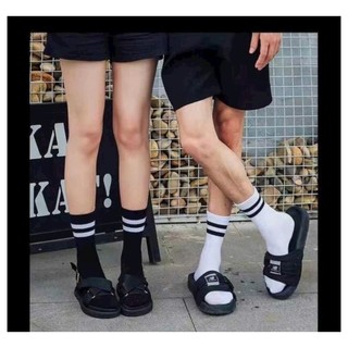 Tất kẻ cổ cao unisex