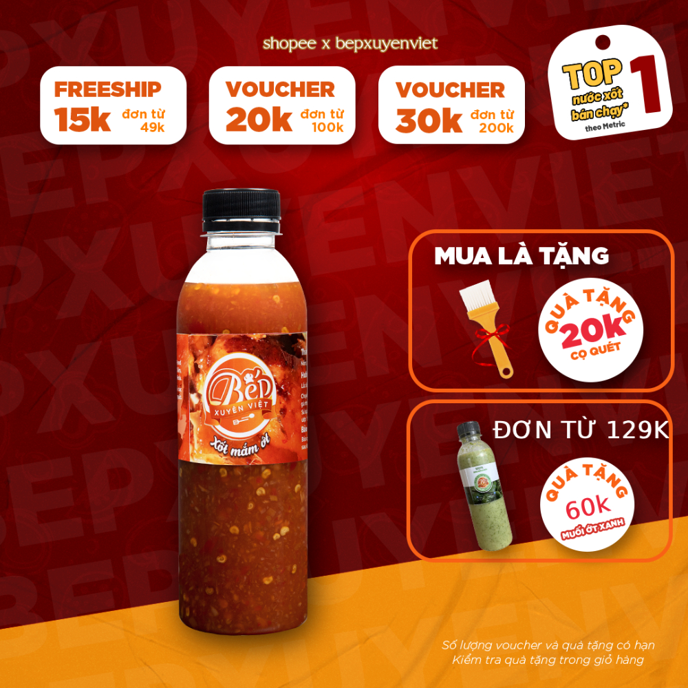 Sốt Gà Chiên Nước Mắm Tỏi Bếp Xuyên Việt - Gà, Cá Chiên Nước Mắm Tỏi 400g