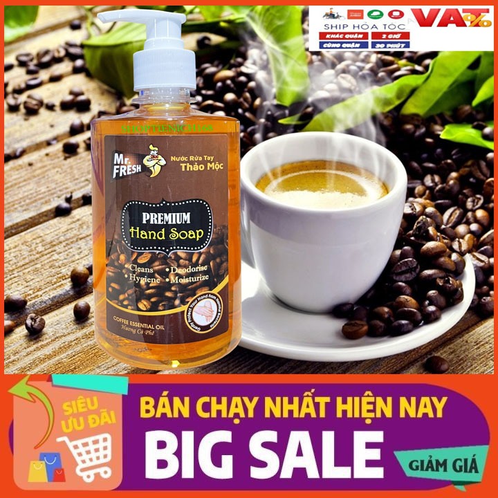 Nước rửa tay khử mùi Mr.Fresh 500ml Hương Caffe