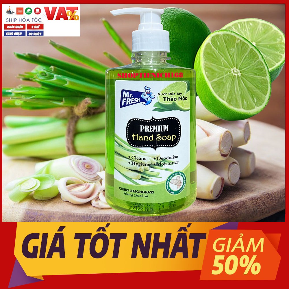 Nước rửa tay khử mùi Diệt khuẩn Mr.Fresh 500ml Hương Mật ong