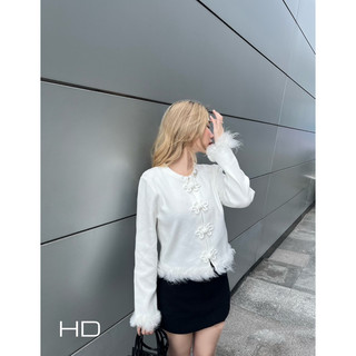 Áo Chanel cúc phong cách cổ điển sang chảnh hàng QCCC full tag mác