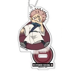 Standee mô hình nhân vật Jujutsu Kaisen - Bandai, Hasepro - Mini Acrylic Stand Yurutto Cusion Series - Sukuna